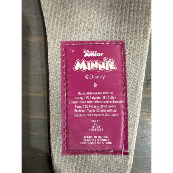 MINNIE MOUSE Rain Boots Girl’s Size 9 Disney Junior Red And White Polka Dot - Picture 3 of 15